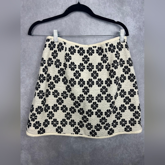 Kate Spade Tweed Jacket skirt suit Career Office  Cream&black Floral Size‎ 4 - Picture 11 of 15